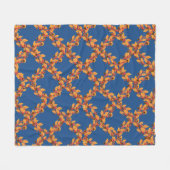 ハーベスト秋リースパターカスタムンフリースブランケット フリースブランケット (正面(横))