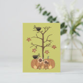 ハーベスト秋秋カボチャクロウ葉ズ ポストカード (スタンド正面)