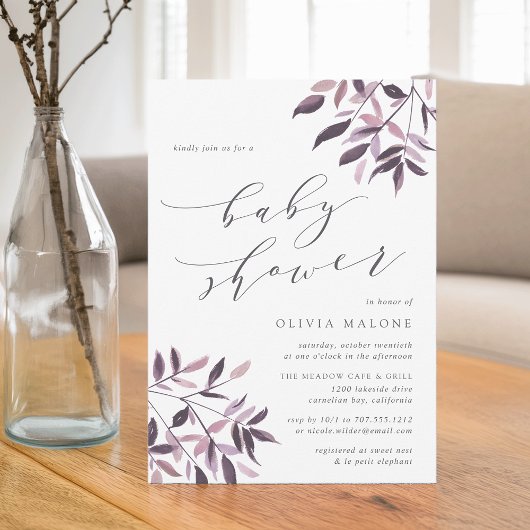 ハーベスト赤面ベビーシャワー招待状 招待状