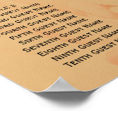 ハーベスト金ゴールド牡丹パタ結婚ーンBohoの座席 ポスター (角)