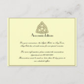 ハーベスト金ゴールド結婚ケルト結び目模様の挿入 エンクロージャーカード (正面)