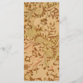 ハーベスト金ゴールドBohoと金ゴールドリーフ結婚のメニュー メニュー (裏面)