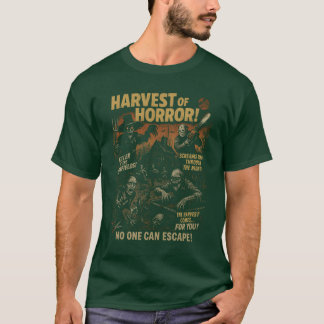 ハーベスト・オブ・ホラー農場の映画ポスター ハロウィン ユーモア Tシャツ