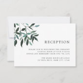 ハーベスト セージ | 水彩の葉の受付カード 招待状 (正面)