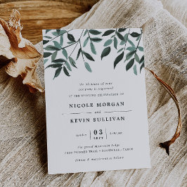ハーベスト セージ | 水彩 結婚式招待状 招待状