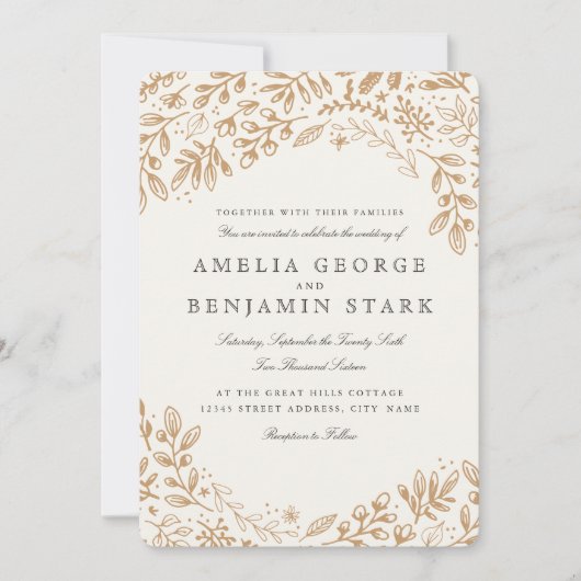 ハーベスト フラワーズ 招待状 (正面)