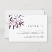 ハーベスト ブラッシュ | 水彩の葉の受付カード 招待状 (正面)