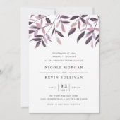 ハーベスト ブラッシュ | 水彩 結婚式招待状 招待状 (正面)