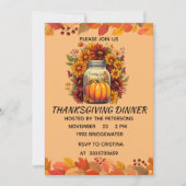 ハーベスト ブレッシング ジャー 感謝祭 招待状カード 招待状 (正面)