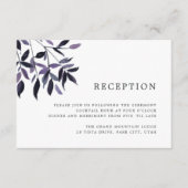 ハーベスト プラム | 水彩の葉 受付カード エンクロージャーカード (正面)