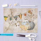 ハーベットサンクスギビングパンプキンバナーティッシュペーパー 薄葉紙 (クラフト)