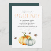 ハーベモダンストディナーパーティの招待状 シーズンカード (正面/裏面)