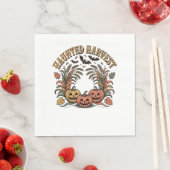 ハーベ幽霊のよく出るストレトロハロウィーンパンプキン スタンダードランチョンナプキン (インサイチュ)