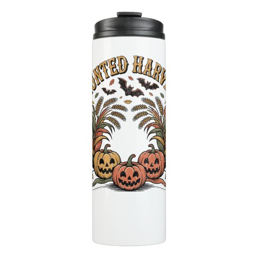 ハーベ幽霊のよく出るストレトロハロウィーンパンプキン タンブラー (正面)