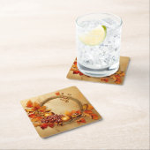 ハーベ素朴スト:リース収穫 スクエアペーパーコースター (インサイチュ)