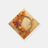 ハーベ素朴スト：リース収穫 スタンダードカクテルナプキン (角)