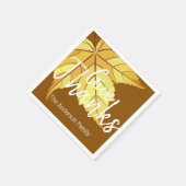 ハーベ素朴ス秋リーフ&与え感謝してい2 スタンダードカクテルナプキン (角)