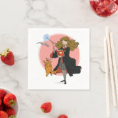 ハーマイオニーとクロクシャンクスWingardium Leviosa スタンダードカクテルナプキン (インサイチュ)