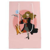 ハーマイオニーとクロクシャンクスWingardium Leviosa ミディアムペーパーバッグ (裏面)