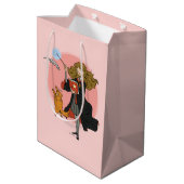 ハーマイオニーとクロクシャンクスWingardium Leviosa ミディアムペーパーバッグ (裏面アングル)