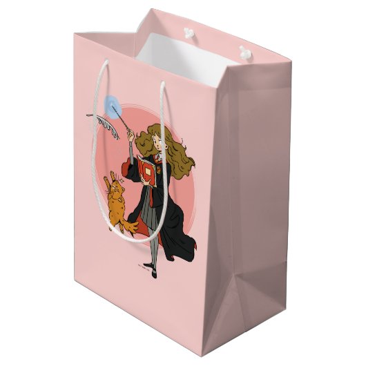 ハーマイオニーとクロクシャンクスWingardium Leviosa ミディアムペーパーバッグ (裏面アングル)