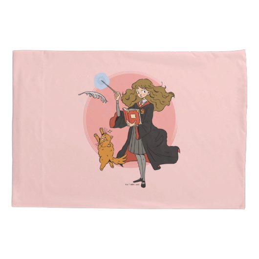 ハーマイオニーとクロクシャンクスWingardium Leviosa 枕カバー (裏面)