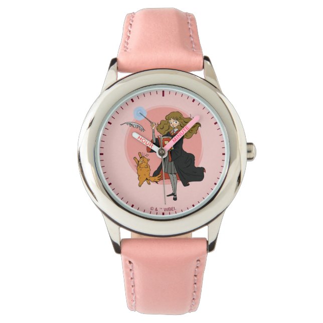 ハーマイオニーとクロクシャンクスWingardium Leviosa 腕時計 (正面)