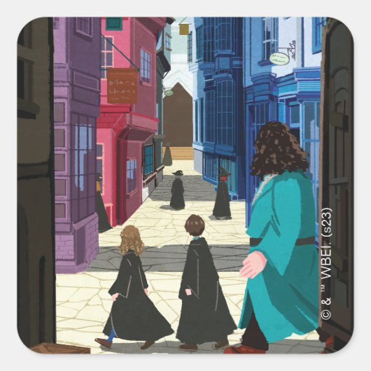 ハーマイオニー、HARRY POTTER™、Hagrid in Diagon Alley スクエアシール (正面)