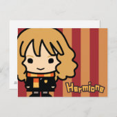 ハーマイオネグレンジャー漫画キャラクターアート ポストカード (正面/裏面)