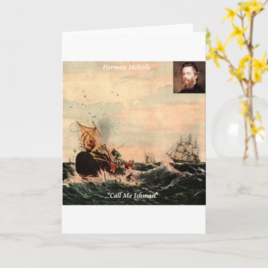 ハーマンメルヴィルコールミーイシュマエル引用文 カード (黄色い花)