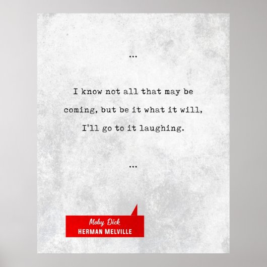 ハーマンメルヴィル引用文ムビーディック文学箱 ポスター (正面)