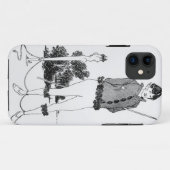 ハーム島(版木、銅版、版画)に(b&wのphot結ばれる自画像 Case-Mate iPhoneケース (裏面(横))