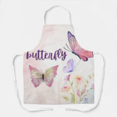 ハーモの春:バラと蝶 エプロン (正面)