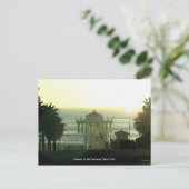 ハーモサビーチピア日没はがき ポストカード (スタンド正面)