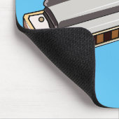 ハーモニカの漫画イラスト マウスパッド (コーナー)