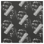 ハーモニカの生地-暗闇 ファブリック (見本)