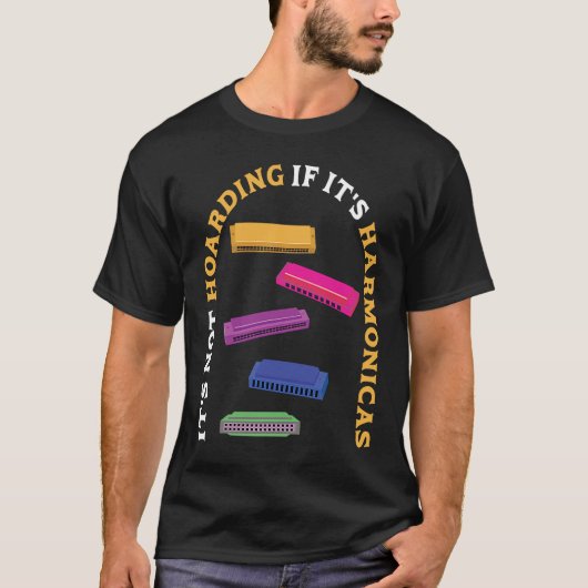 ハーモニカもしPlのハーモニカではない Tシャツ (正面)