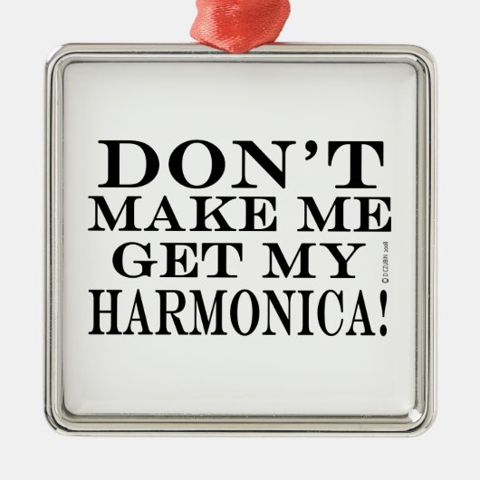 ハーモニカを手に入れるな メタルオーナメント (正面)