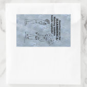 ハーモニカゾンビ分解長方形ステッカー 長方形シール (バッグ)