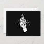 ハーモニカブルースマウスオルガンアコースティック楽器ギ ポストカード (正面/裏面)