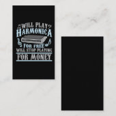 ハーモニカプレーヤーブルースミュージックハーフランスのプラバー 名刺 (正面/裏面)