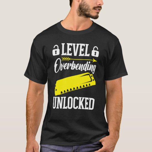 ハーモニカプレーヤーレベルのロック解除 Tシャツ (正面)