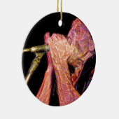 ハーモニカプレーヤー芸術的な版ミュージシャン セラミックオーナメント (右)