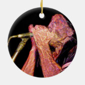 ハーモニカプレーヤー芸術的な版ミュージシャン セラミックオーナメント (裏面)