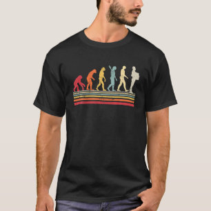 ハーモニカプレーヤー進化のヴィンテージレトロWO Tシャツ