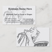 ハーモニカプレーヤー（太鼓の輪郭付き） 名刺 (正面/裏面)