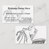 ハーモニカプレーヤー（太鼓の輪郭付き） 名刺 (正面/裏面)