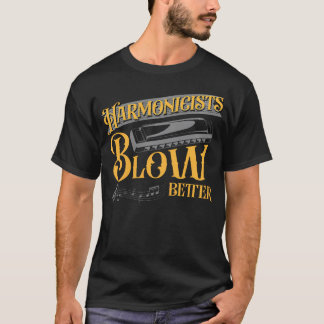 ハーモニカ奏者のためのハーモニカ Tシャツ