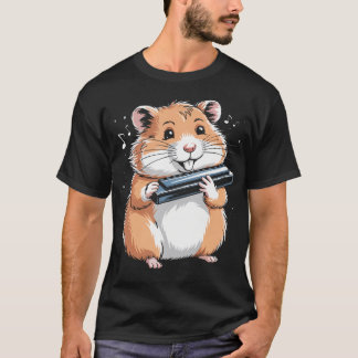 ハーモニカ奏者 動物 楽器 ジャズ Tシャツ