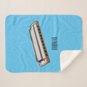 ハーモニカ漫画イラストレーション シェルパブランケット (正面(横))